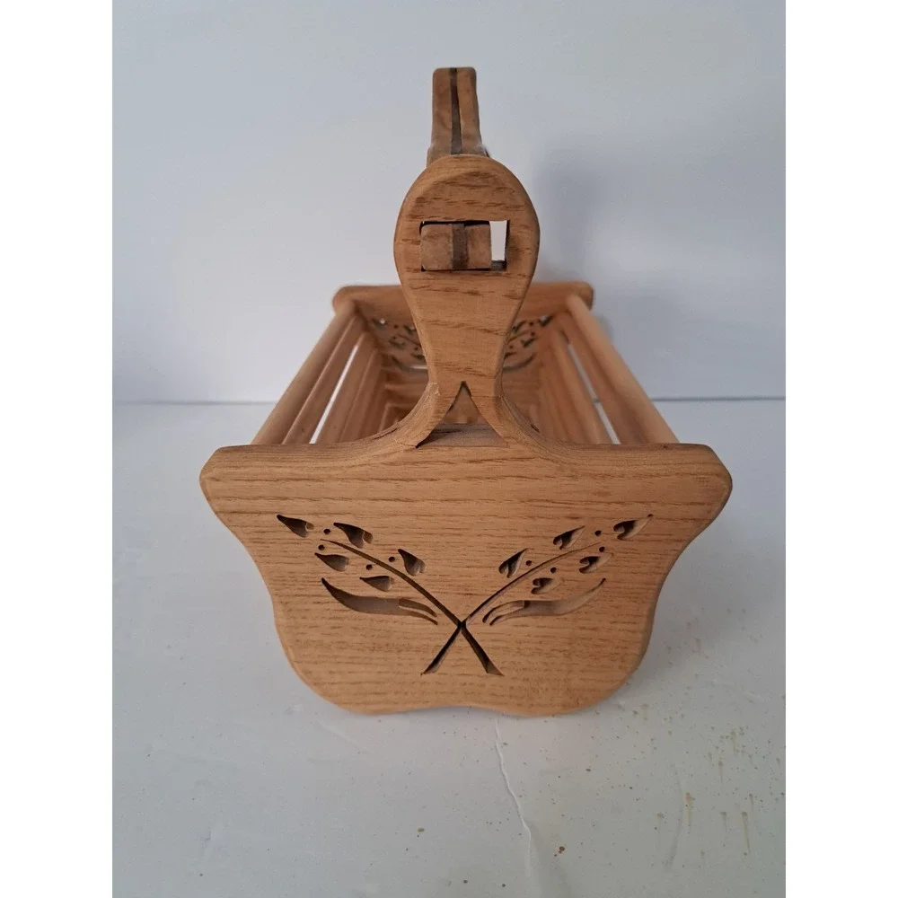 Beautiful‎ Handmade Wooden Linen/Silverware Holder 11 x 7 x 3.75